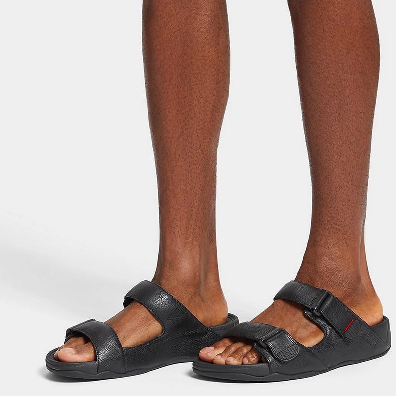 FitFlop حذاء فيت فلوب غو موك سلايد من الجلد، اللون: أسود، الحجم: 9 (L05-001-080) - Image 2